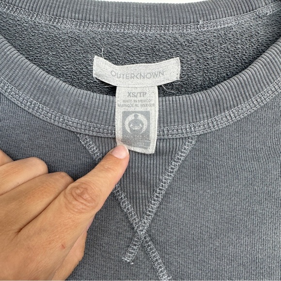 Outerknown Heather Gray Solstice Cutaway Crewneck - Picture 4 of 5